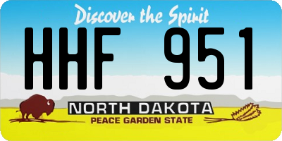 ND license plate HHF951