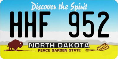 ND license plate HHF952