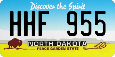 ND license plate HHF955