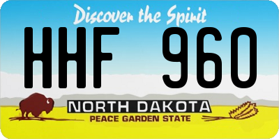 ND license plate HHF960