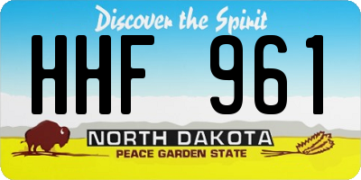 ND license plate HHF961