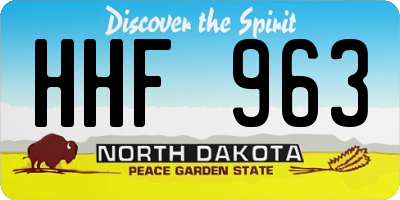 ND license plate HHF963