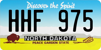 ND license plate HHF975