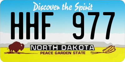 ND license plate HHF977