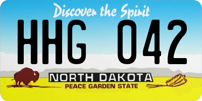 ND license plate HHG042