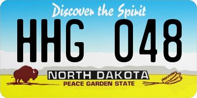 ND license plate HHG048