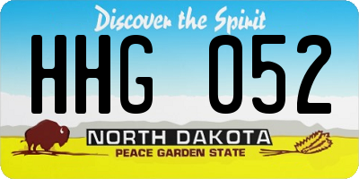 ND license plate HHG052
