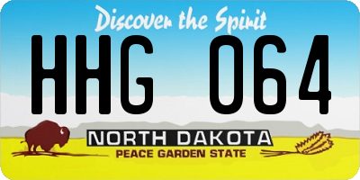 ND license plate HHG064