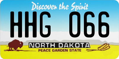 ND license plate HHG066