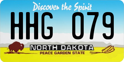 ND license plate HHG079