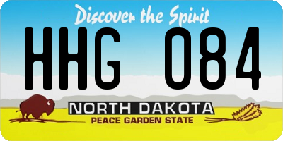 ND license plate HHG084