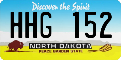ND license plate HHG152