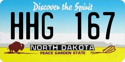 ND license plate HHG167