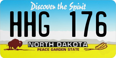 ND license plate HHG176
