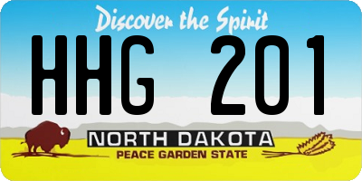 ND license plate HHG201