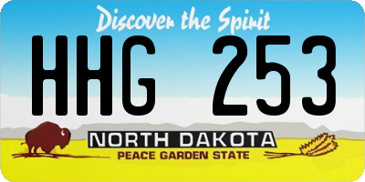 ND license plate HHG253