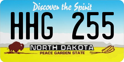 ND license plate HHG255