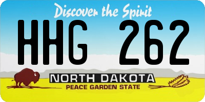 ND license plate HHG262