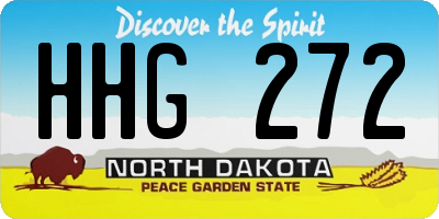 ND license plate HHG272