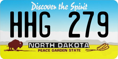 ND license plate HHG279