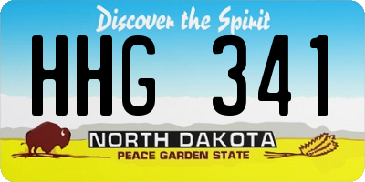 ND license plate HHG341