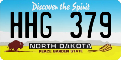 ND license plate HHG379