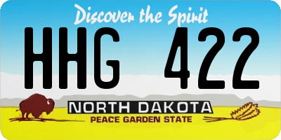 ND license plate HHG422