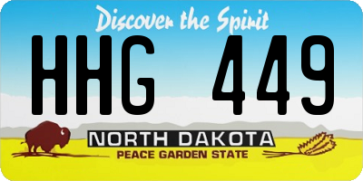 ND license plate HHG449