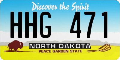ND license plate HHG471
