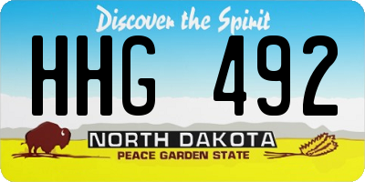 ND license plate HHG492