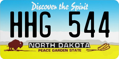 ND license plate HHG544