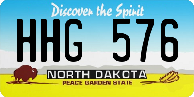 ND license plate HHG576