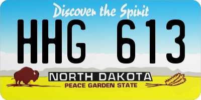 ND license plate HHG613