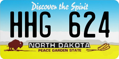 ND license plate HHG624