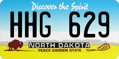 ND license plate HHG629