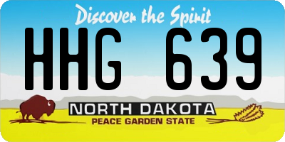 ND license plate HHG639