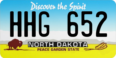 ND license plate HHG652