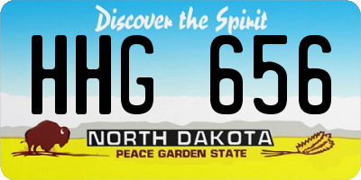 ND license plate HHG656
