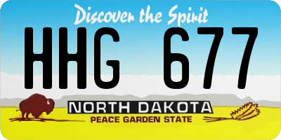 ND license plate HHG677