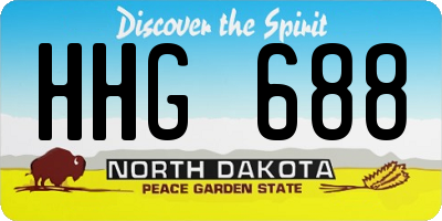 ND license plate HHG688