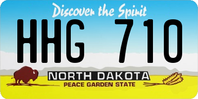 ND license plate HHG710