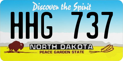 ND license plate HHG737