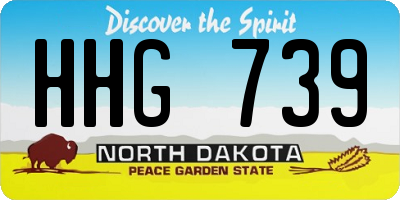 ND license plate HHG739