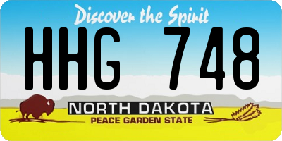 ND license plate HHG748