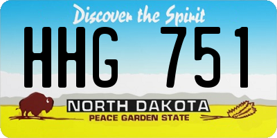 ND license plate HHG751