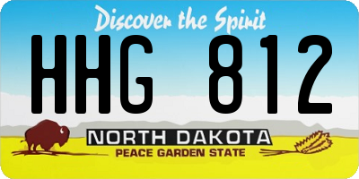 ND license plate HHG812