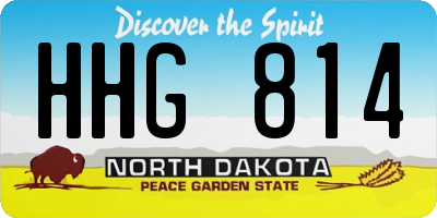 ND license plate HHG814