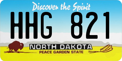 ND license plate HHG821