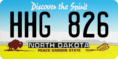 ND license plate HHG826