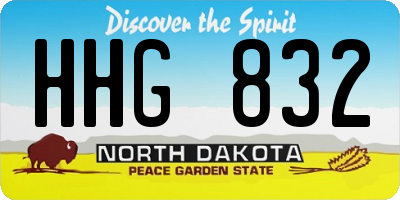 ND license plate HHG832
